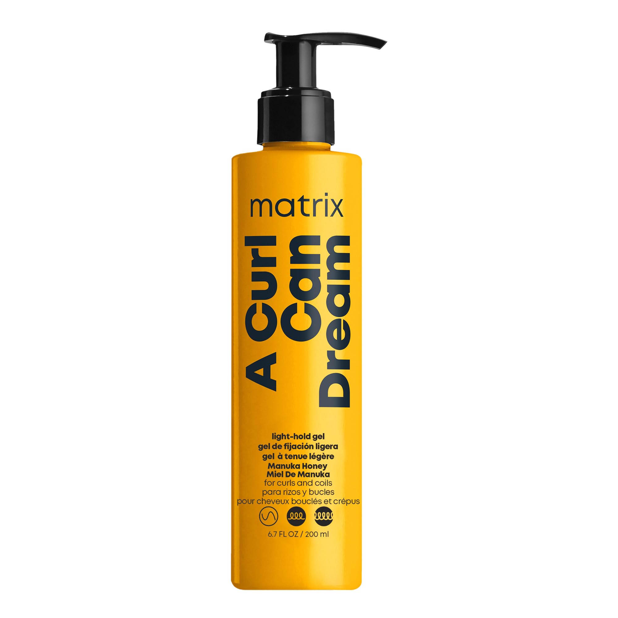 Matrix envase frontal del gel ligero que muestra marca y tamaño