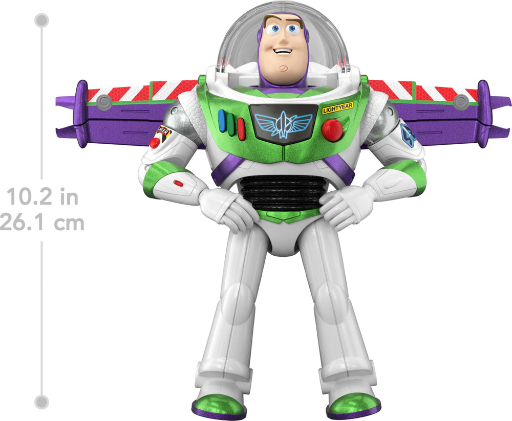 Mattel Buzz Lightyear in a playroom setting encouraging imaginative Toy Story storytelling