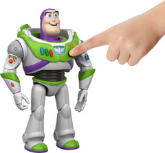 Mattel Buzz Lightyear botón rojo en uniforme que activa frases y conversación