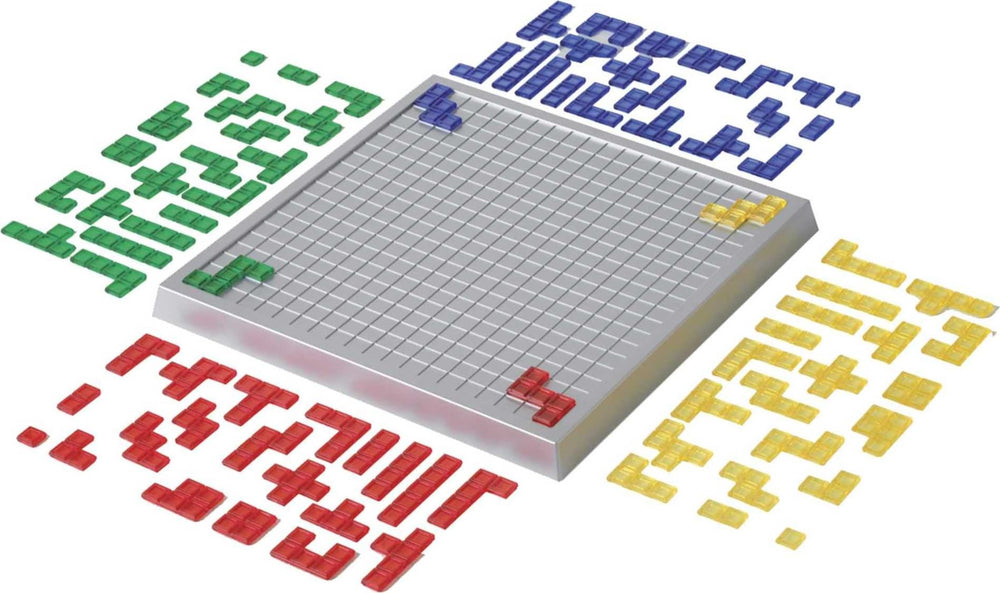 Mattel Games Blokus XL juego en uso con familia disfrutando estrategia y colaboración