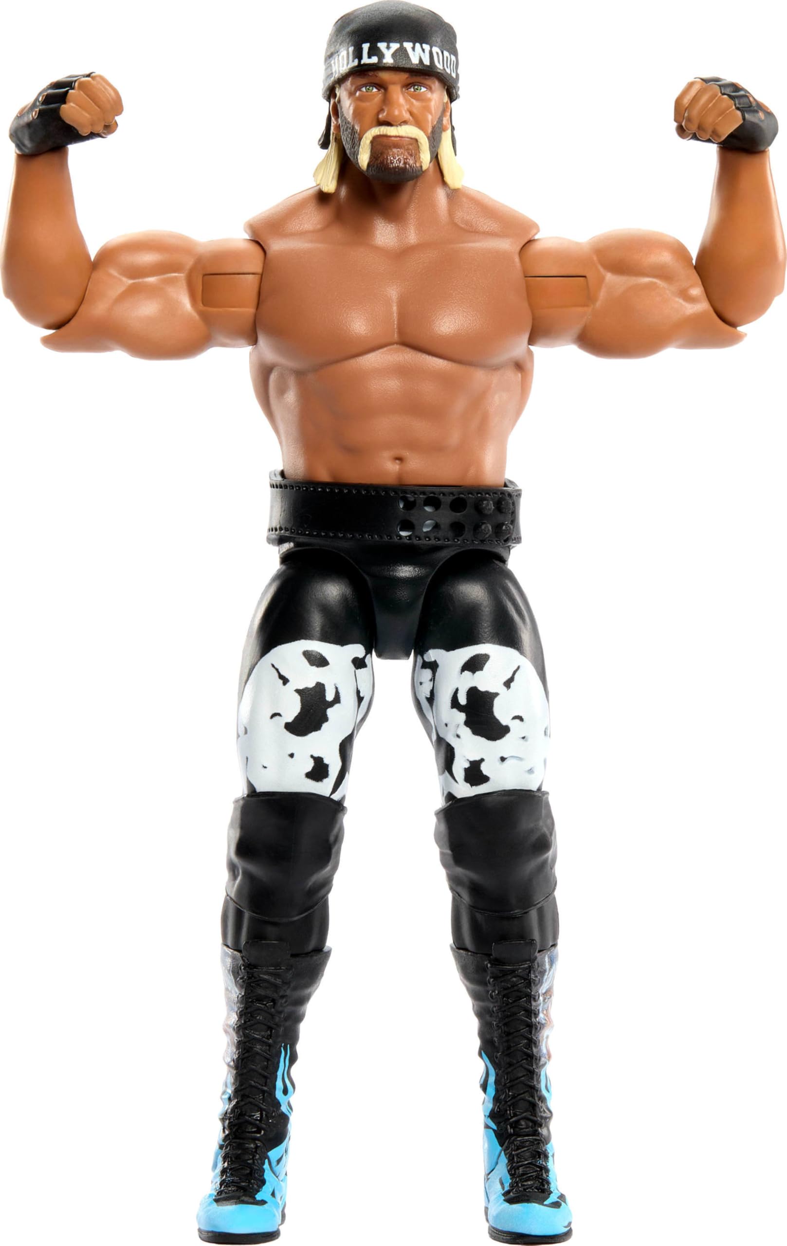 Mattel Hulk Hogan detalle del atuendo Hollywood con colores fieles
