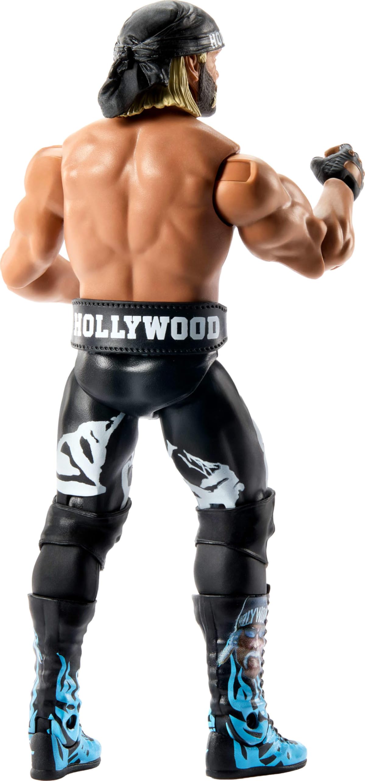 Mattel Hulk Hogan figura en acción recreando un movimiento icónico