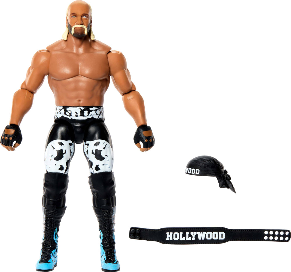 Mattel Hulk Hogan frontal mostrando vestuario y presencia para exhibición