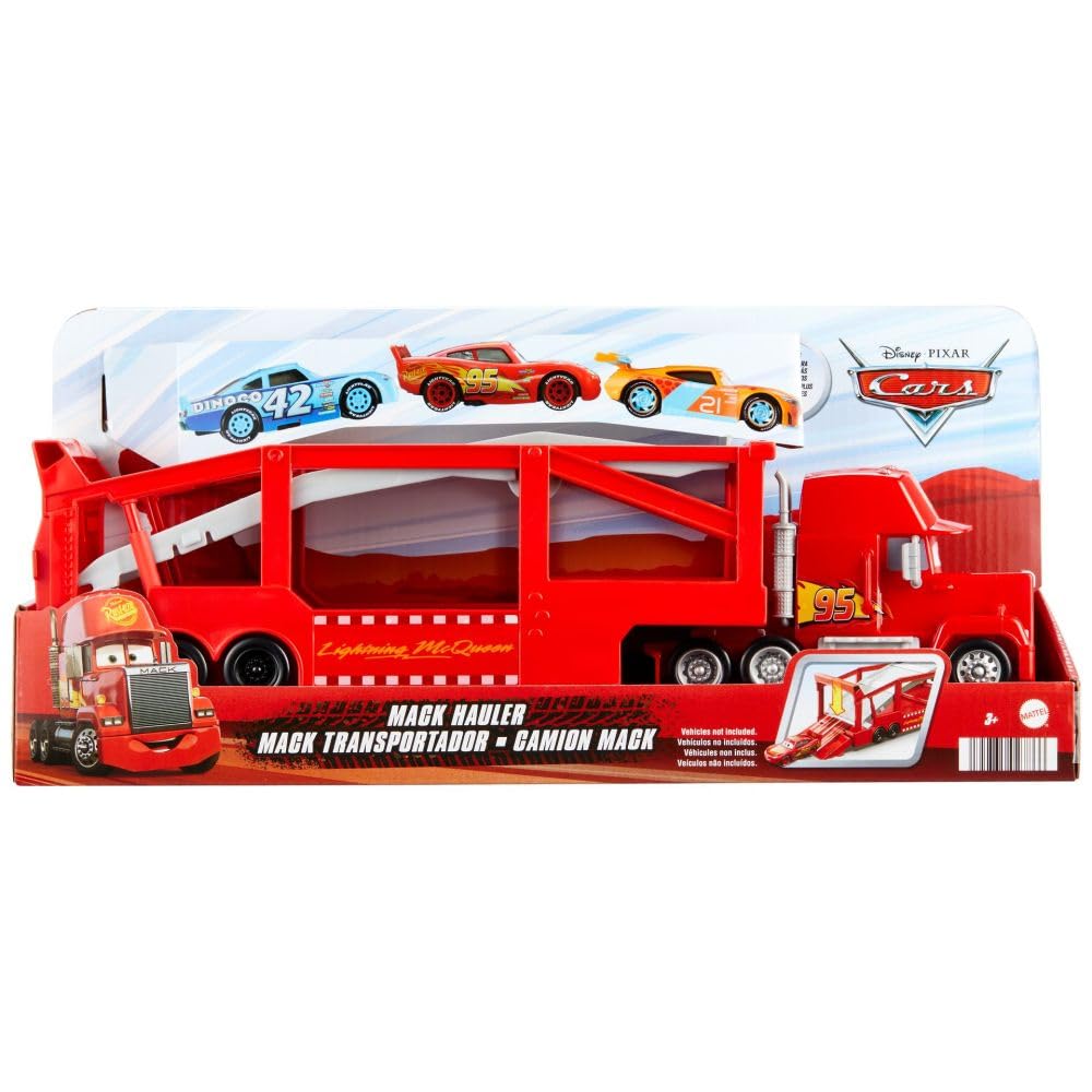 Mattel Mack Hauler en juego con coches Cars fomentando imaginación y carreras