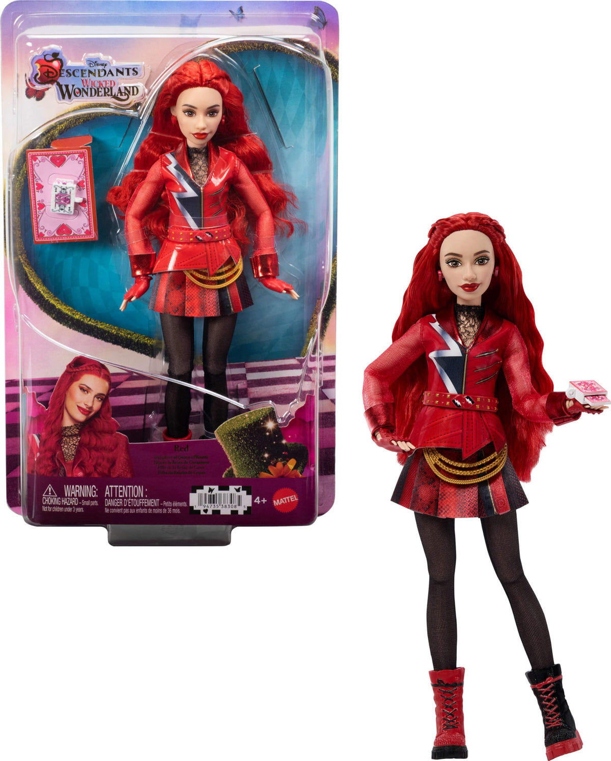Mattel Red vista frontal en su empaque, ideal para coleccionar