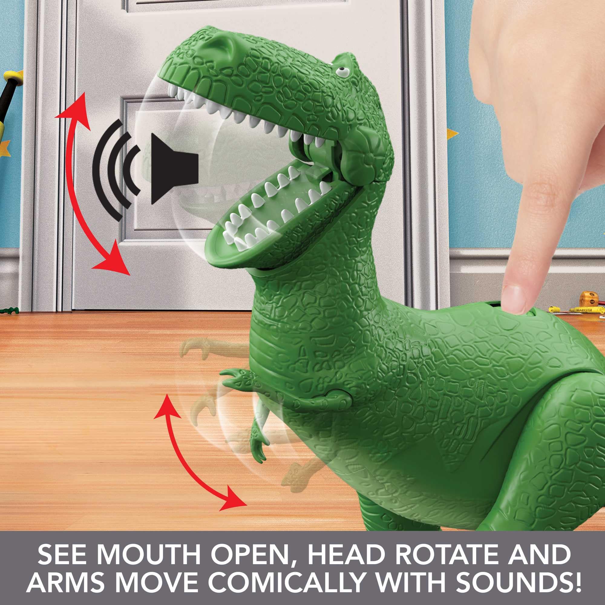 Mattel Rex boca abierta en acción reproduciendo frases divertidas