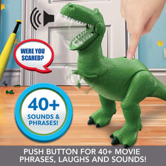 Mattel Rex cabeza rotada 360 grados demostrando movilidad expresiva
