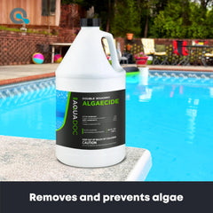 MAV AquaDoc label close-up highlighting usage instructions and 90-day algae control benefit