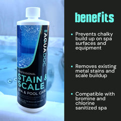 MAV AquaDoc being poured into a spa showing fast dissolving action