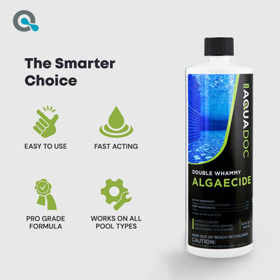 MAV AquaDoc bottle held in hand showing 32 oz scale for size and coverage reference