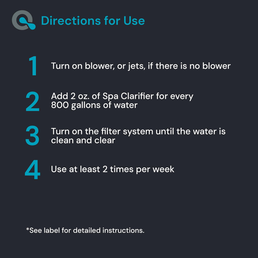 MAV AquaDoc clarifier in a hot tub showing clearer water benefit