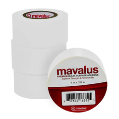 Mavalus front packaging showing four 1-inch tape rolls and usage benefit
