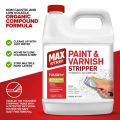 Max Strip aplicándose sobre madera para levantar barniz eficazmente