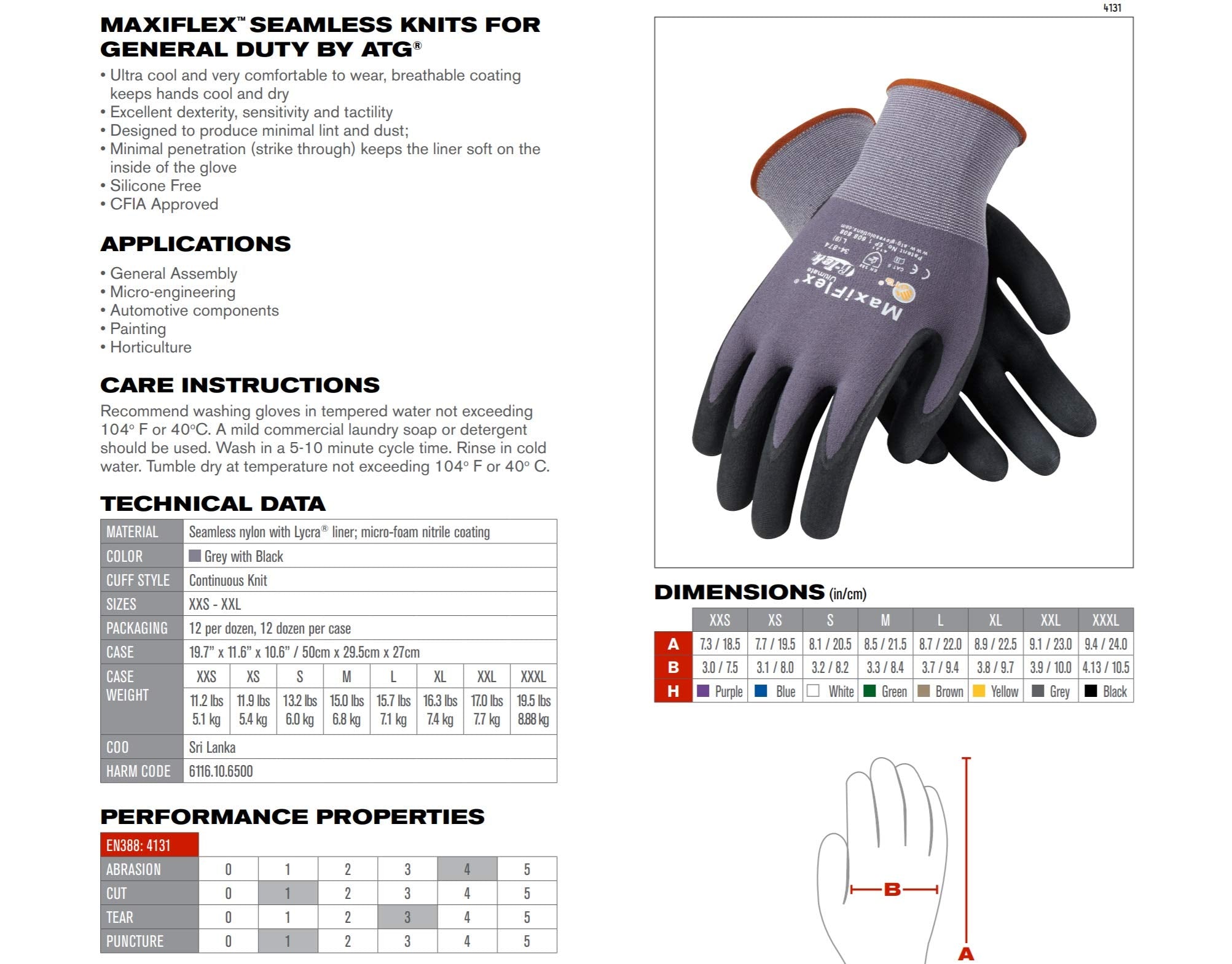 MaxiFlex glove worn during assembly illustrating precise grip benefit