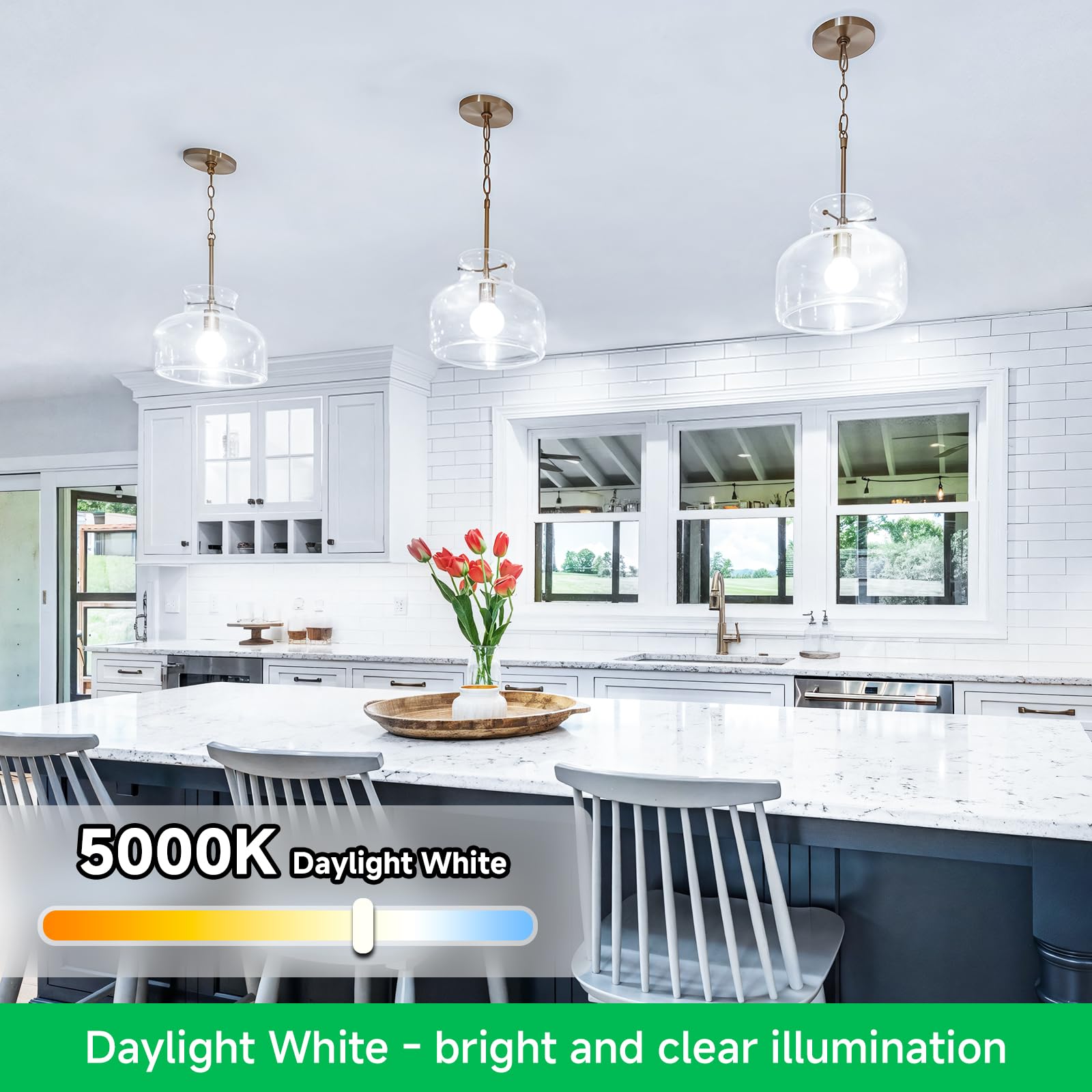 MAXvolador bulbs lighting a kitchen workspace for better task visibility