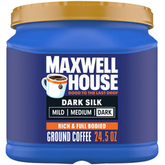 MAXWELL HOUSE bote frontal mostrando 24.5 oz y conservación del sabor