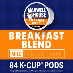 MAXWELL HOUSE cápsula insertada en cafetera Keurig para preparación rápida