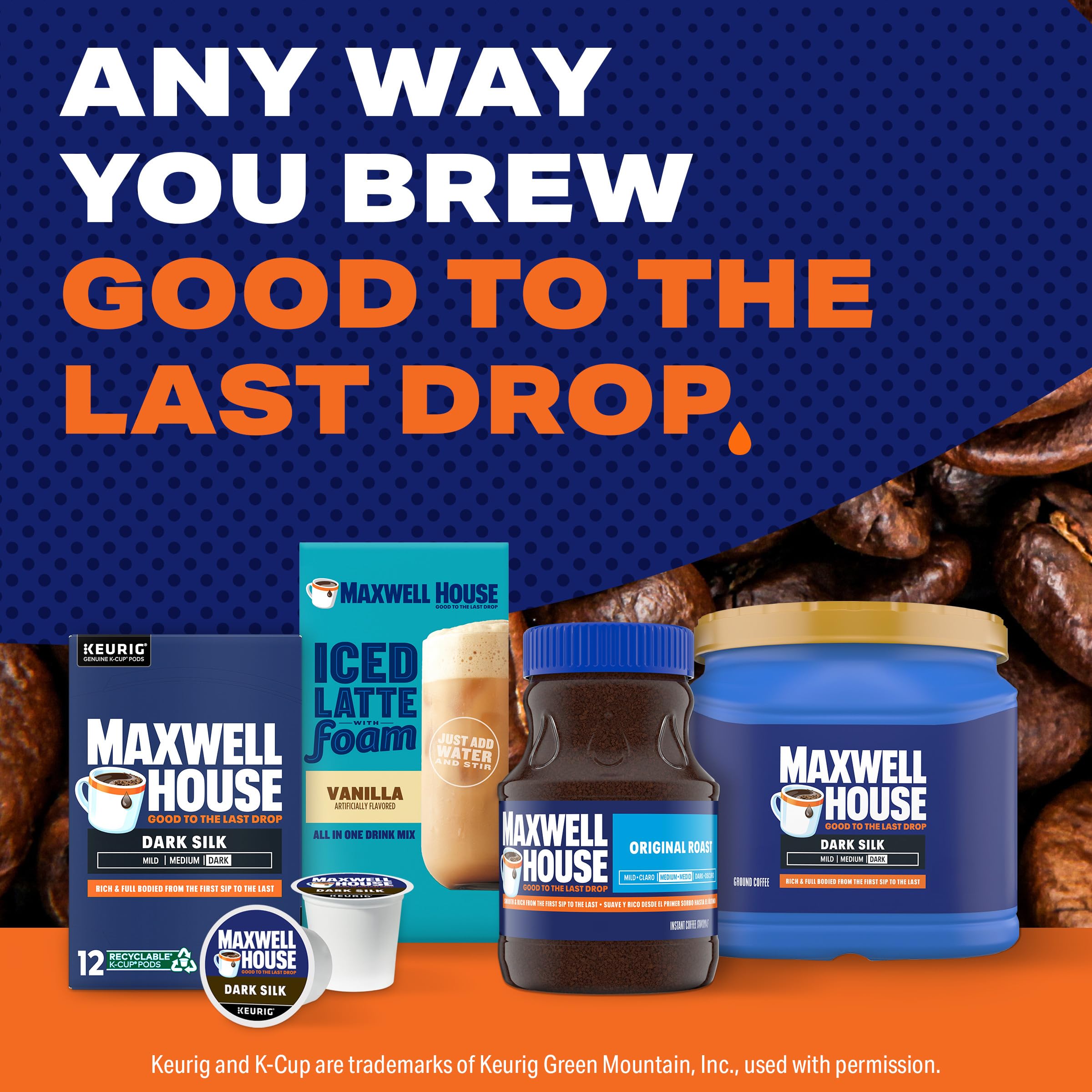MAXWELL HOUSE escena de persona relajada con taza y ambiente hogareño