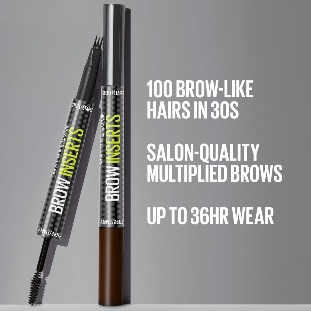 MAYBELLINE comparación lado a lado antes y después muestra mayor densidad y forma