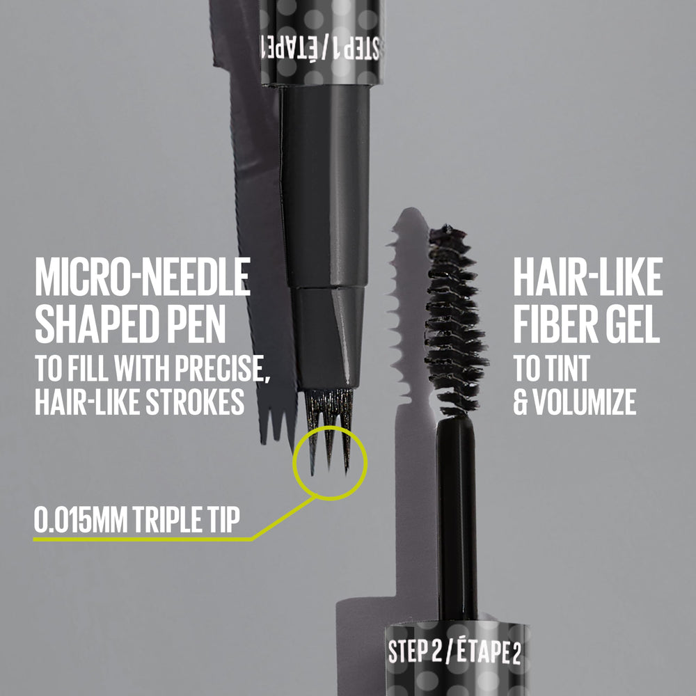 MAYBELLINE textura del gel tintado cepillado sobre la mano, aporta volumen y color duradero