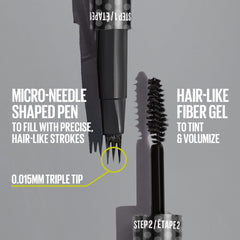 MAYBELLINE textura del gel tintado cepillado sobre la mano, aporta volumen y color duradero