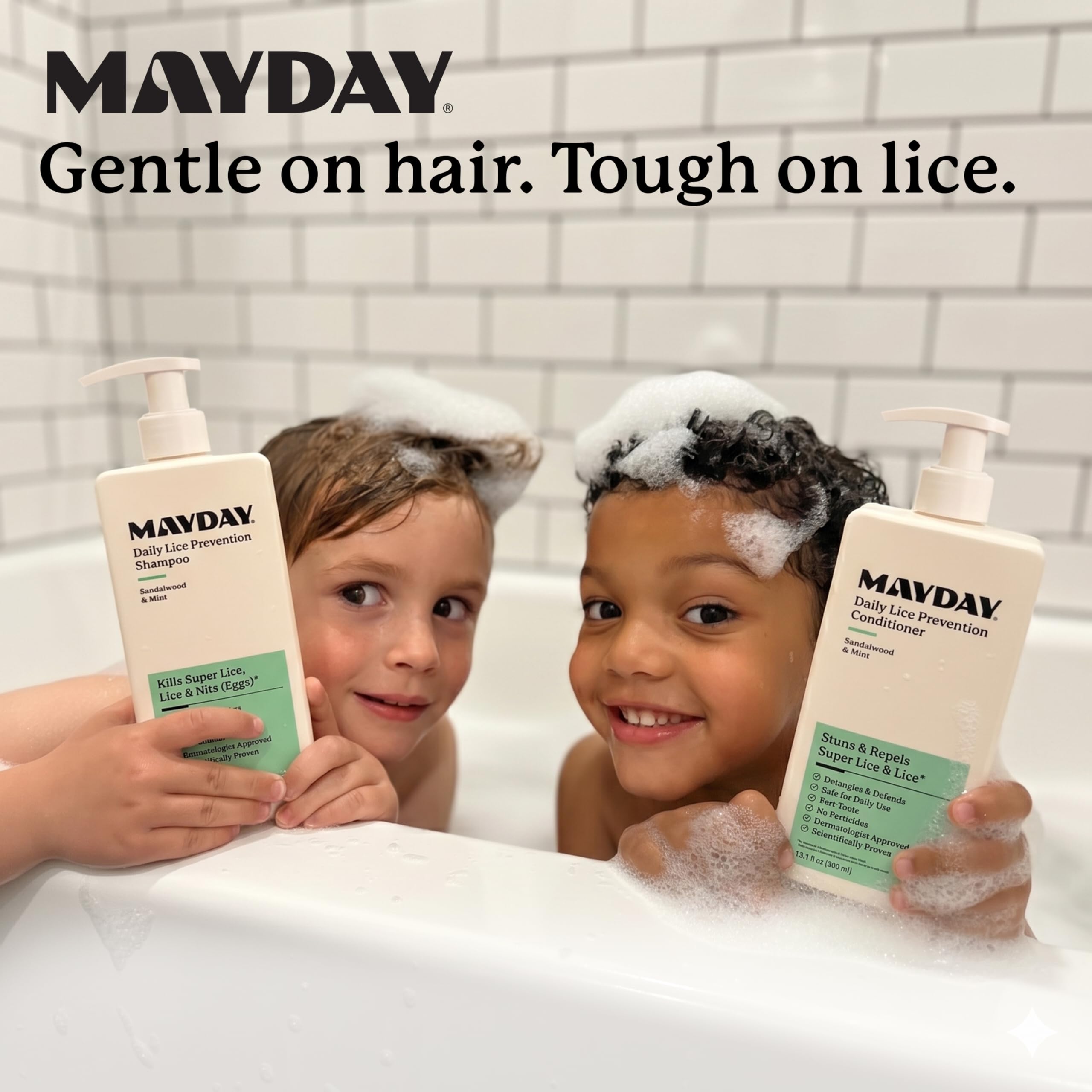 MAYDAY comparación de tamaño 12 oz, formato práctico y familiar