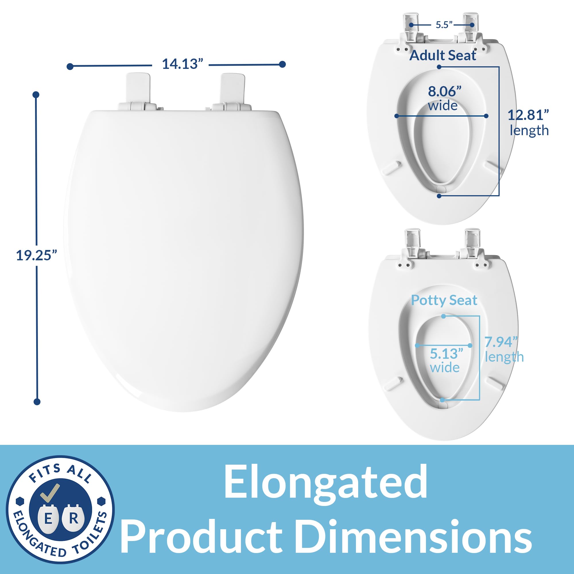 Mayfair NextStep2 next to ruler for size scale comparison to confirm elongated bowl fit