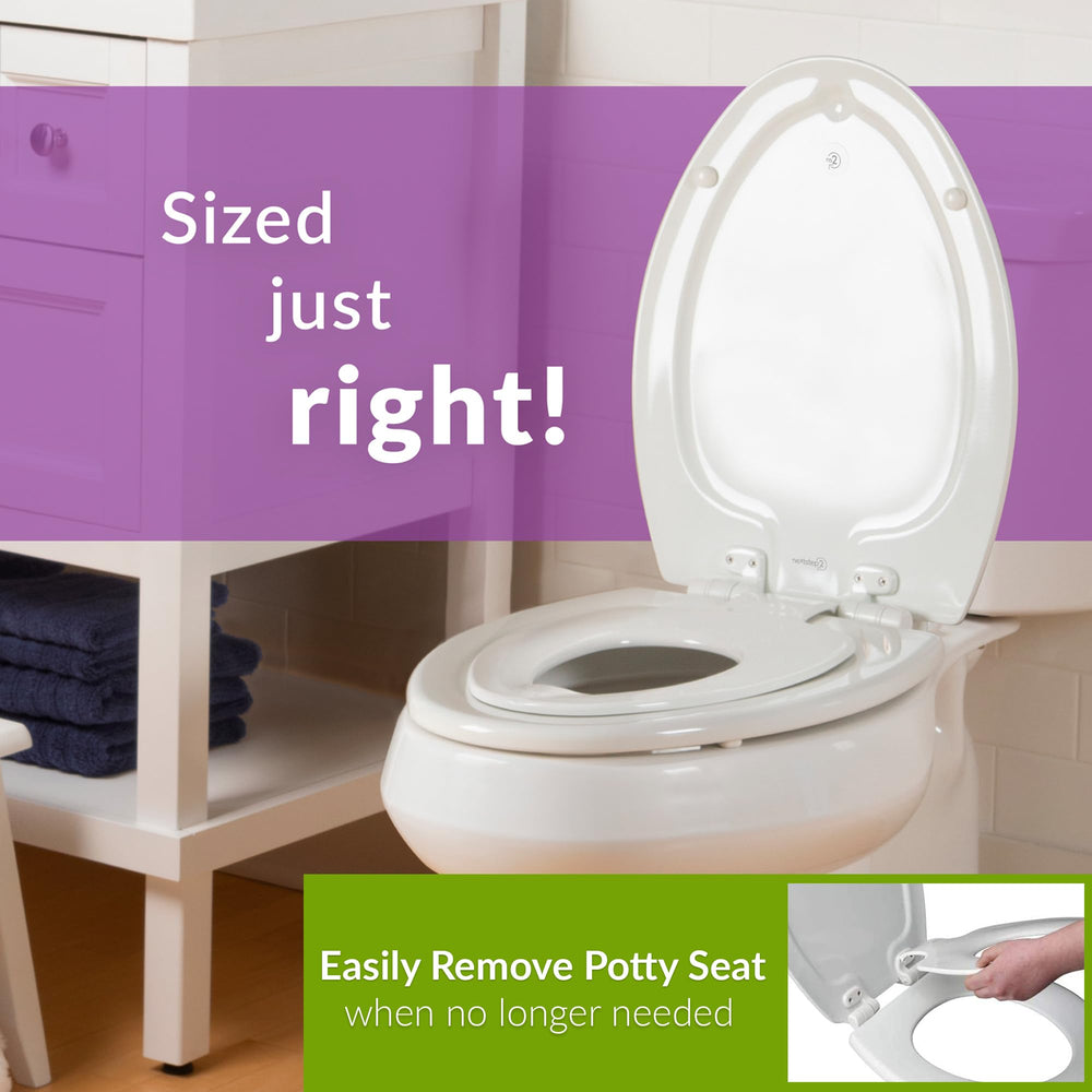 Mayfair NextStep2 Stay-Tite hinge close-up showing secure fastening to prevent seat shifting