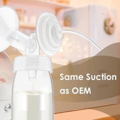 Maymom piezas en uso con extractor Spectra mostrando compatibilidad