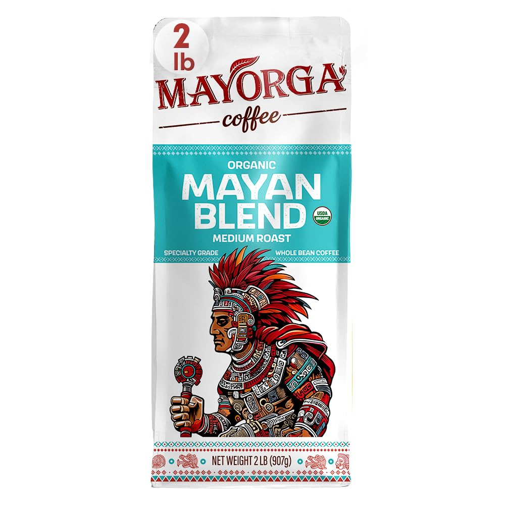 Mayorga front packaging showing 2lb bag and branding, clear product identity
