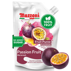 Mazzoni pulpa maracuyá frontal del pouch mostrando empaque práctico y listo para usar