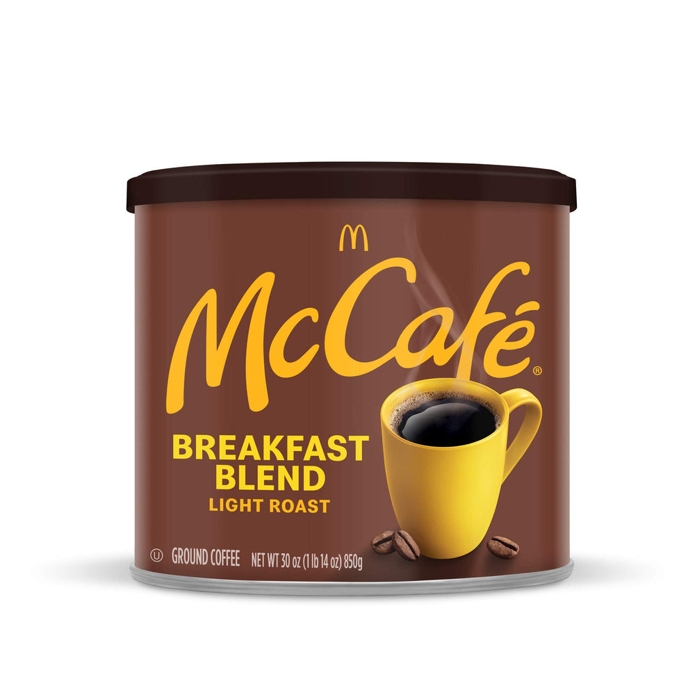 McCafe canister placed in a kitchen setting demonstrating everyday convenience