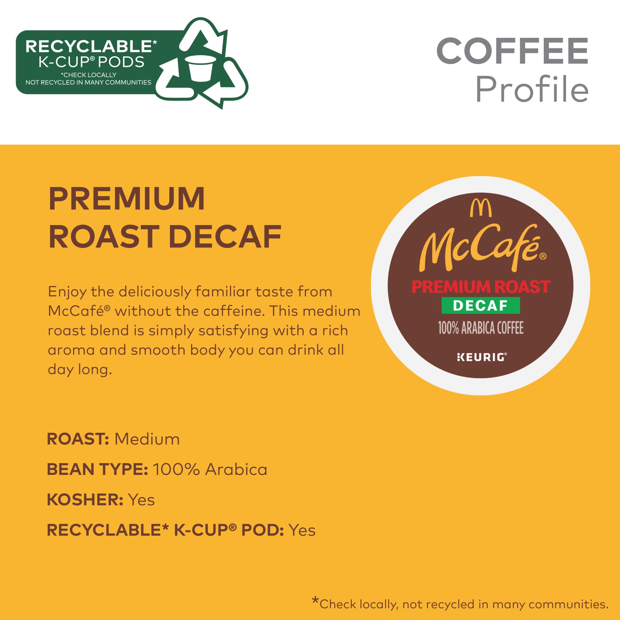 McCafe cápsula en mano ilustrando tamaño y compatibilidad con Keurig