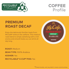 McCafe cápsula en mano ilustrando tamaño y compatibilidad con Keurig
