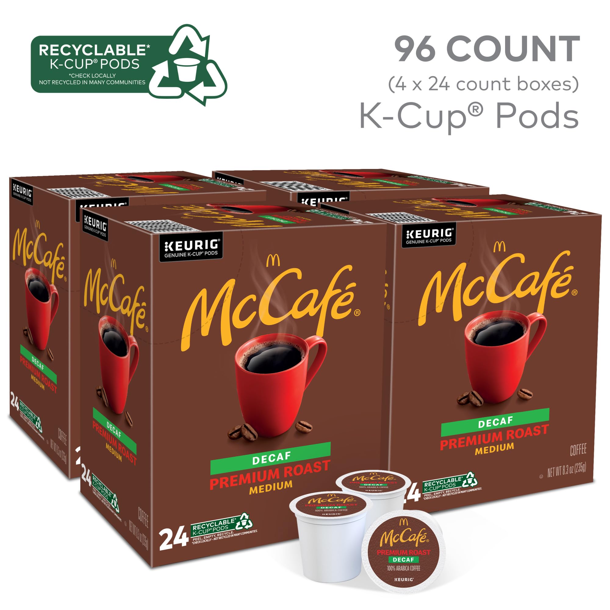 McCafe cápsula primer plano que destaca sellado y calidad del material reciclable