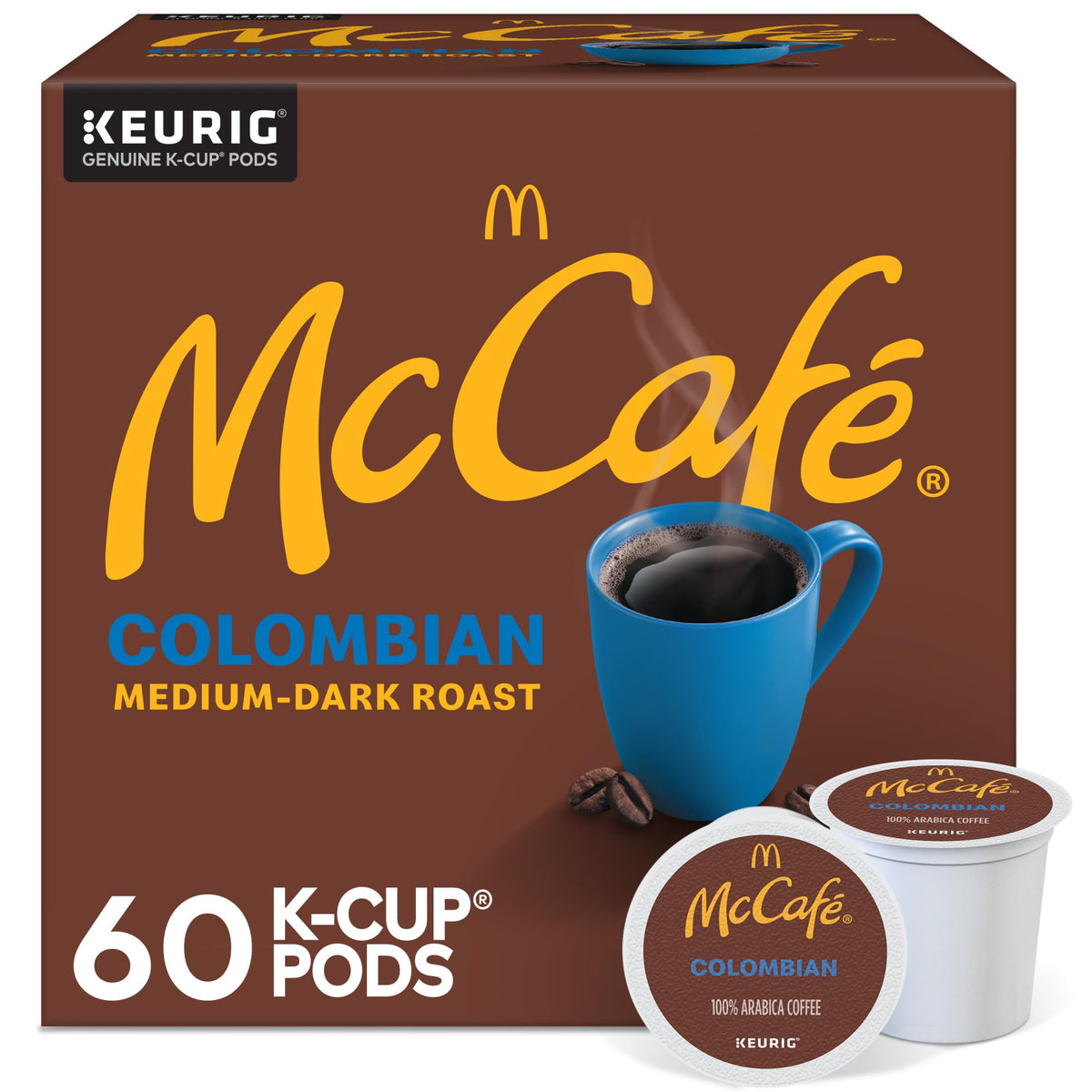 McCafé empaque frontal mostrando 60 cápsulas y beneficio conveniencia