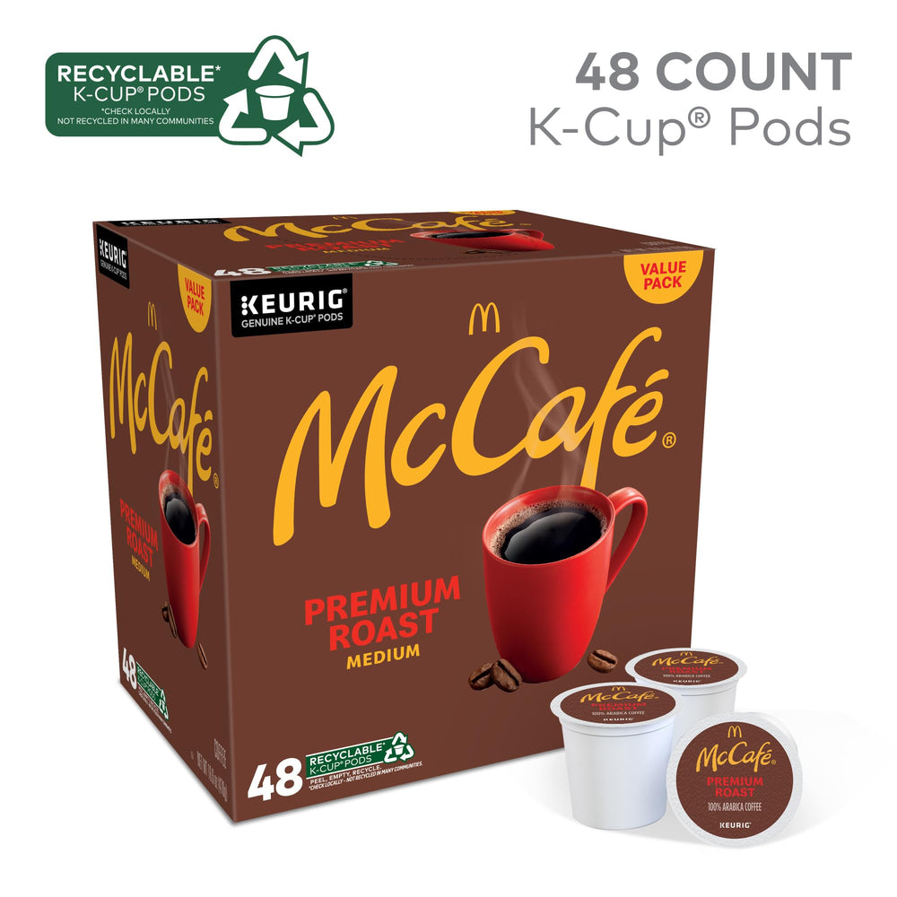 McCafé K-Cup pod close-up highlighting quality seal and easy use