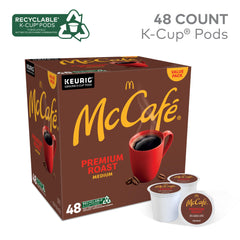 McCafé K-Cup pod close-up highlighting quality seal and easy use