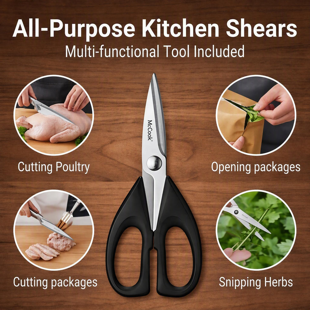 McCook knives in use chopping vegetables showing smooth, clean cuts