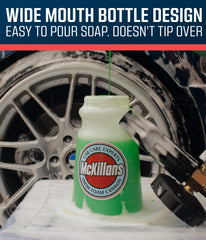 McKillans foam cannon side angle showing spray head and ergonomic control for precision