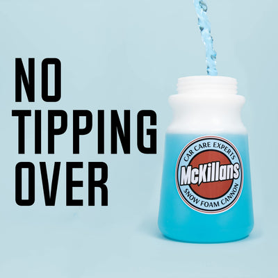 McKillans foam cannon in use on car hood producing thick foam for gentler cleaning