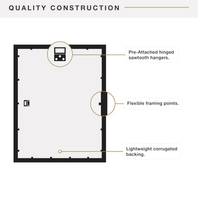 MCS brass frame in a gallery wall setting showing cohesive styling benefit