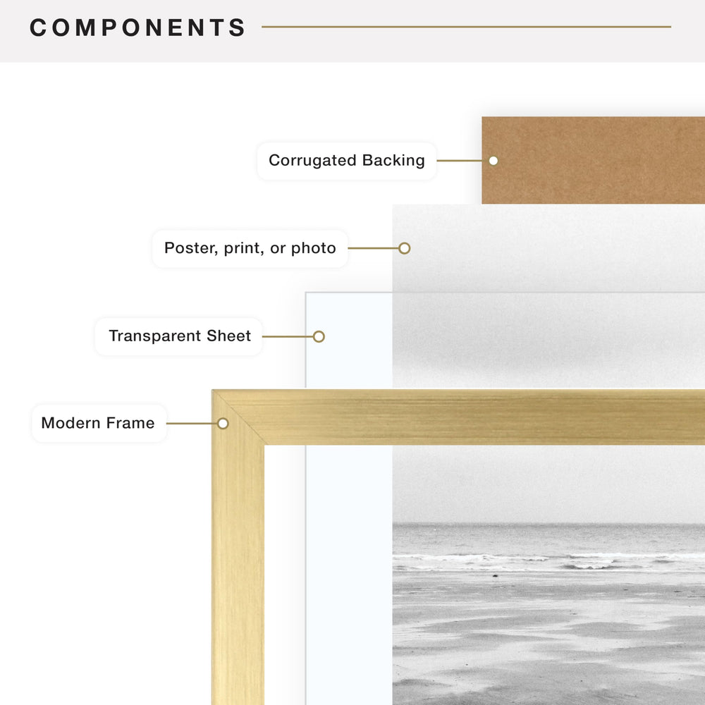 MCS brass frame next to ruler showing measurements for accurate sizing benefit