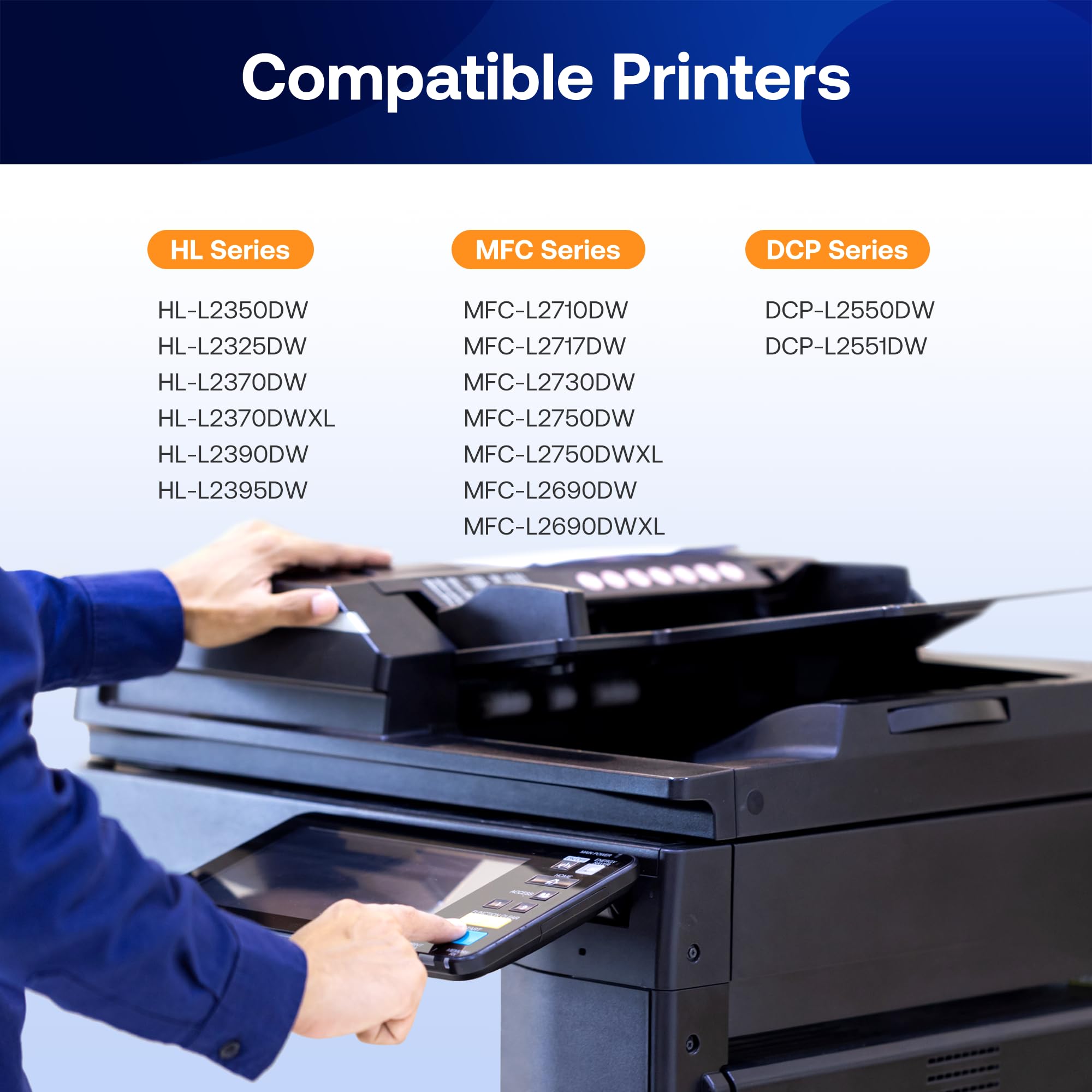 MCYCOLOR cartucho TN760 detalle del tóner para impresiones nítidas