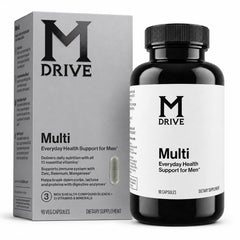 Mdrive mostrando el frente del envase con ventaja de multivitaminas
