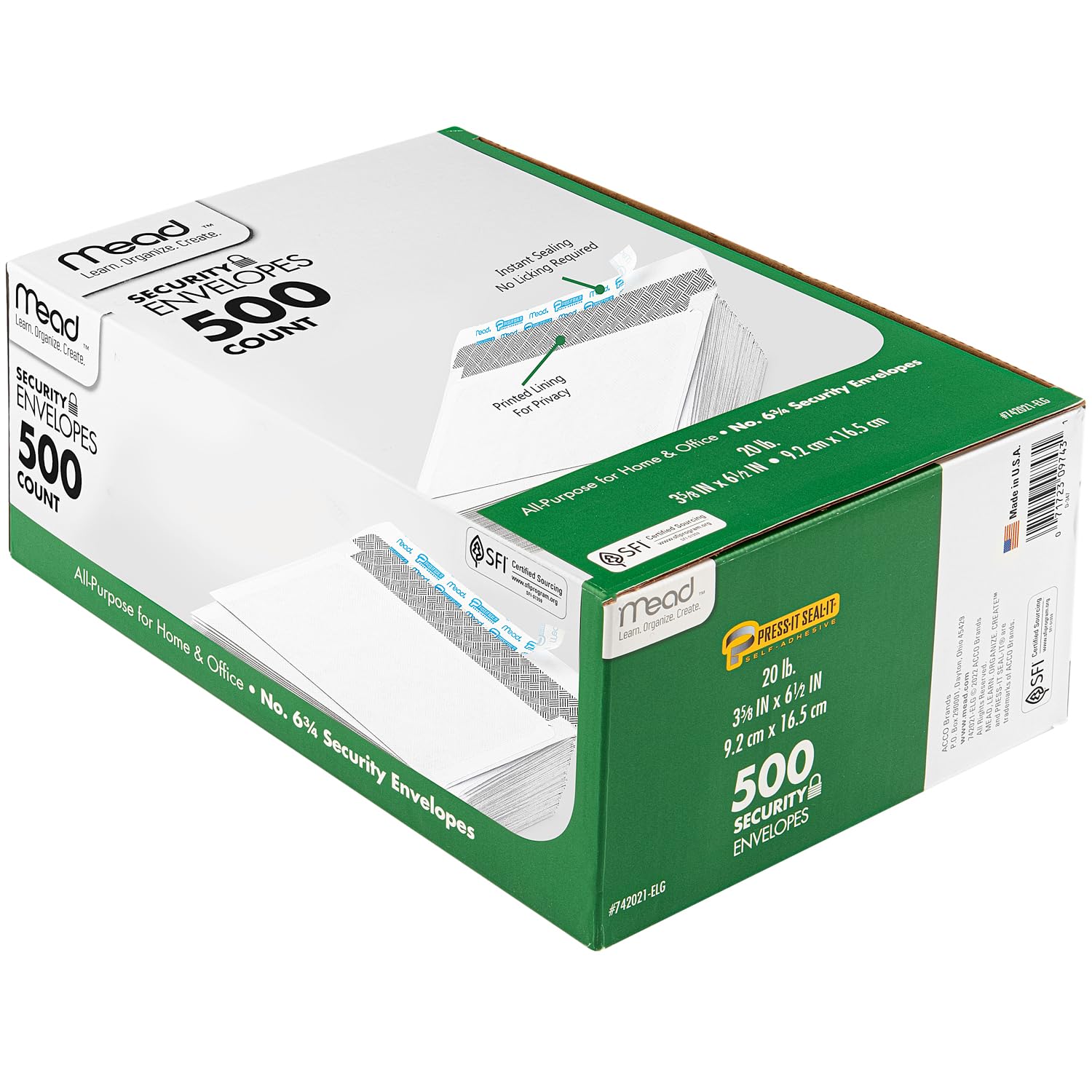 Mead sobre frontal caja 500 mostrando diseño y cantidad
