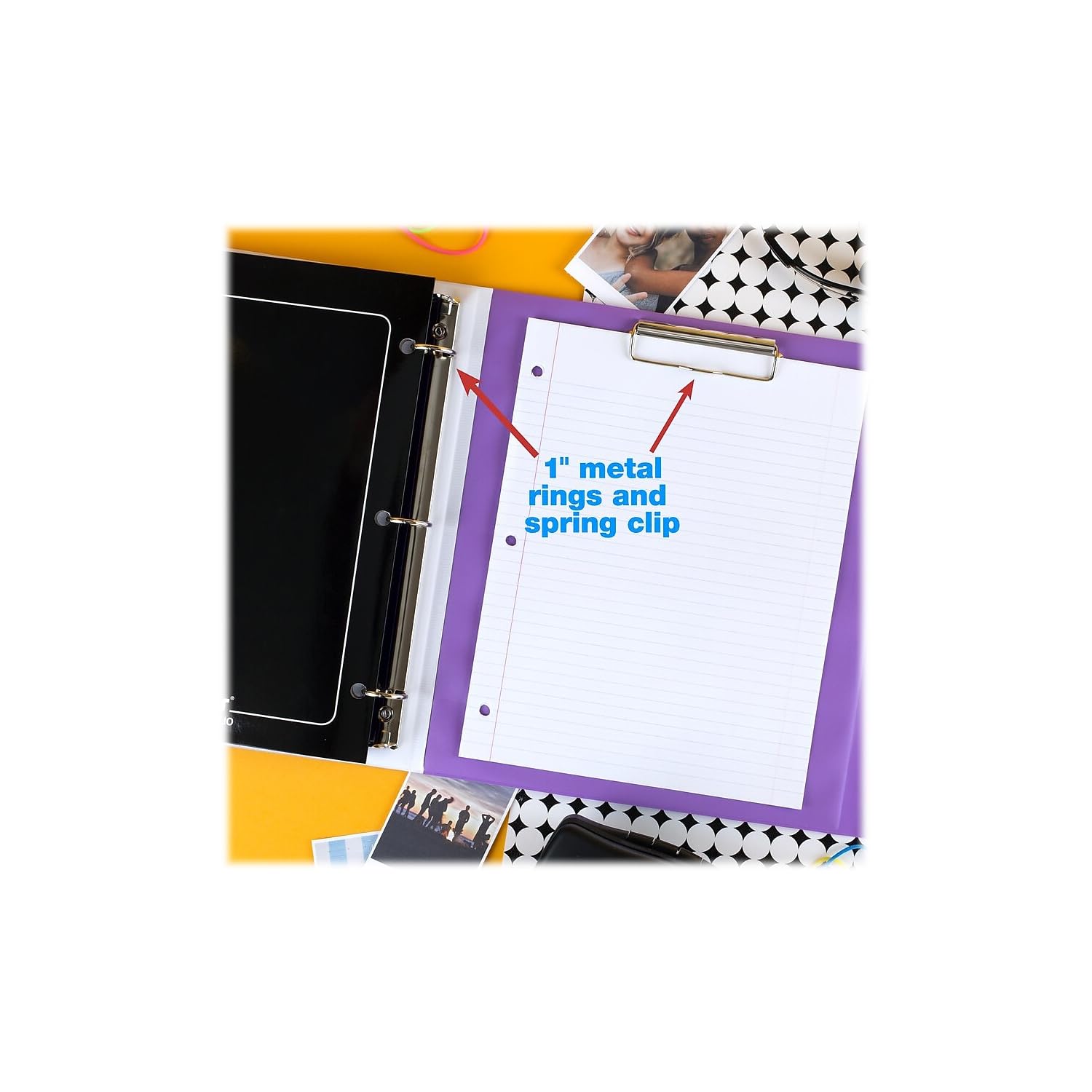 Mead Trapper Keeper bolsillo interior con folletos y tareas organizadas y accesibles