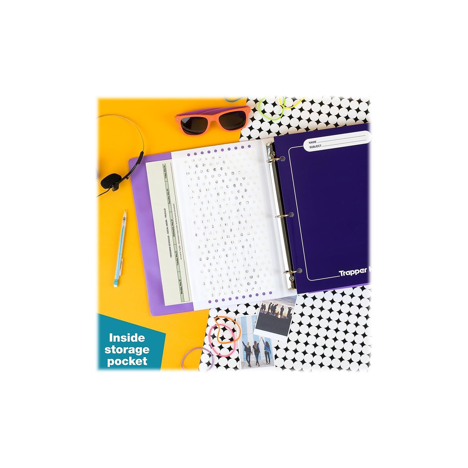 Mead Trapper Keeper textura del material resistente que soporta uso diario