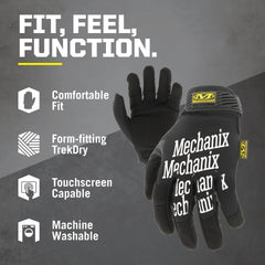Mechanix Wear palma con cuero sintético compatible con pantalla táctil