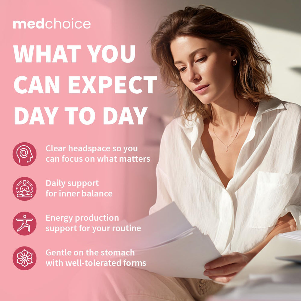 MEDCHOICE etiqueta nutricional con Myo y D‑Chiro inositol 40:1 visible